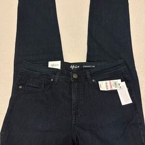 Style & Co. Women's Midnight Blue Straight Leg Jeans